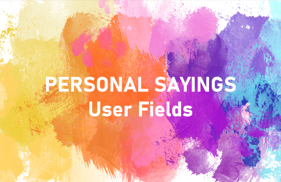 Personal Saying User Field